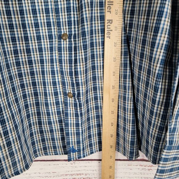 Cody James Mens XL Long Sleeve Western Pearl Snap Plaid Regular Fit Shirt - Picture 3 of 9